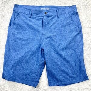 CoolKeep Bermuda Shorts Mens 36 Blue Stretch Golf Casual 11"‎ Inseam 22" Long